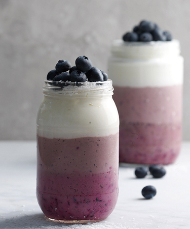 Blueberry Coconut Layered Smoothie | Eat Like A Pro