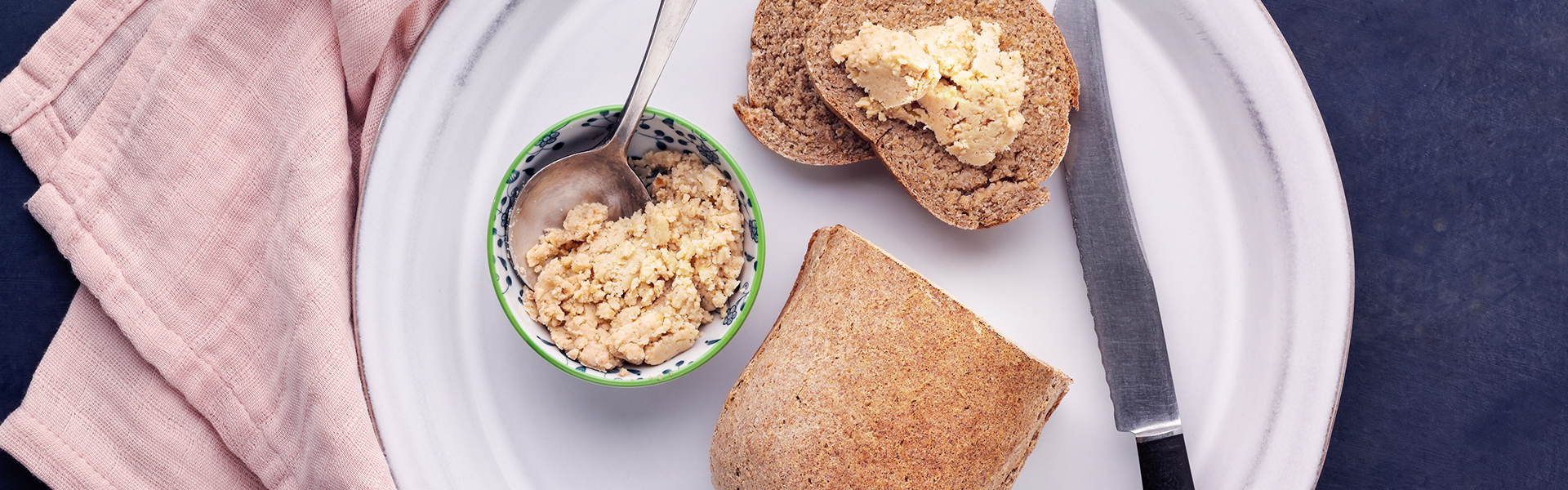 Toasted Rye Bread with Peanut Butter