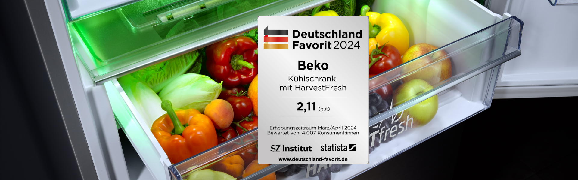 HarvestFresh Kühlschränke sind Deutschland Favorit 2024 