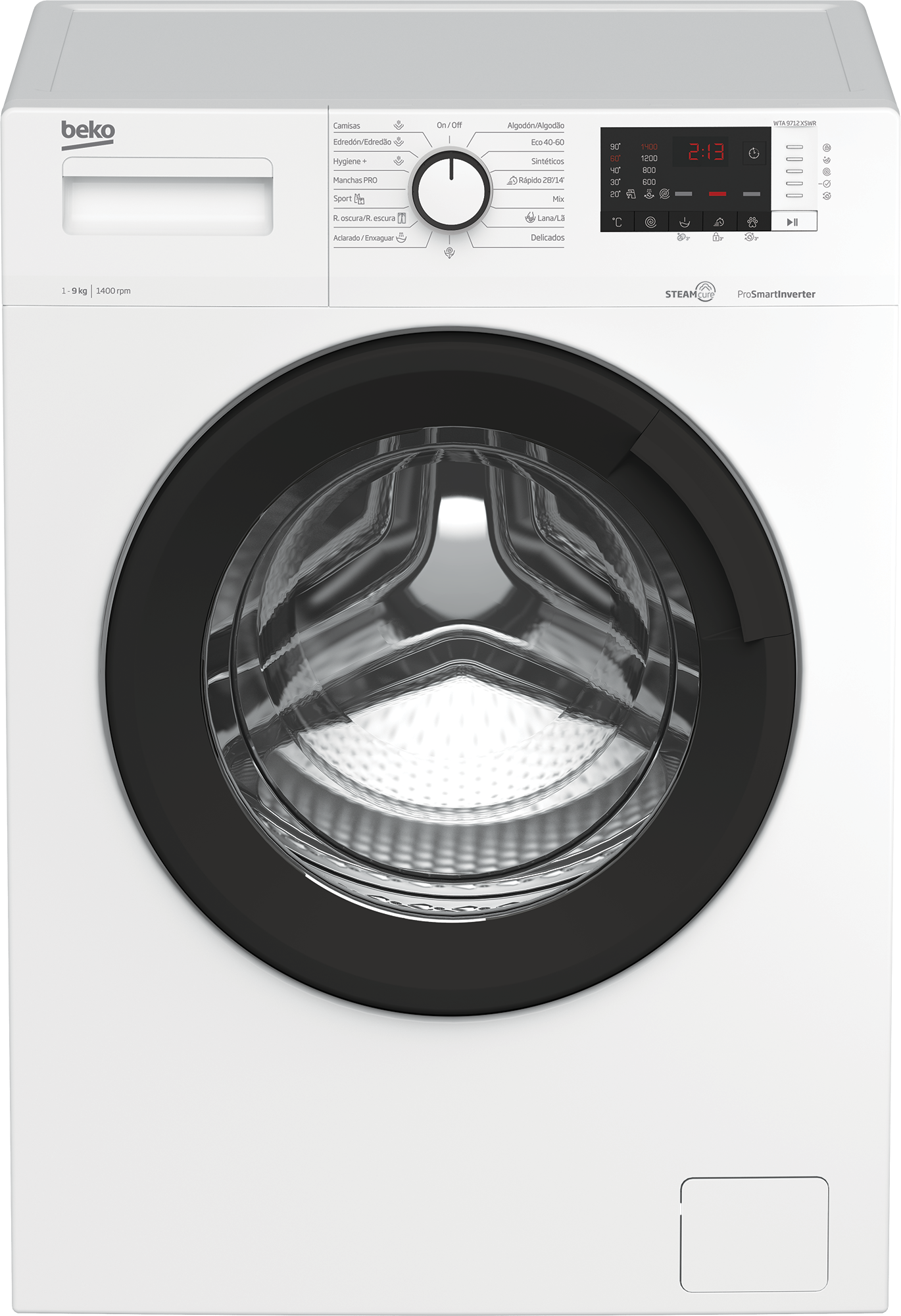 lavadora ojo de buey 8kg 1400 rpm - WTV8712BS1W - beko 