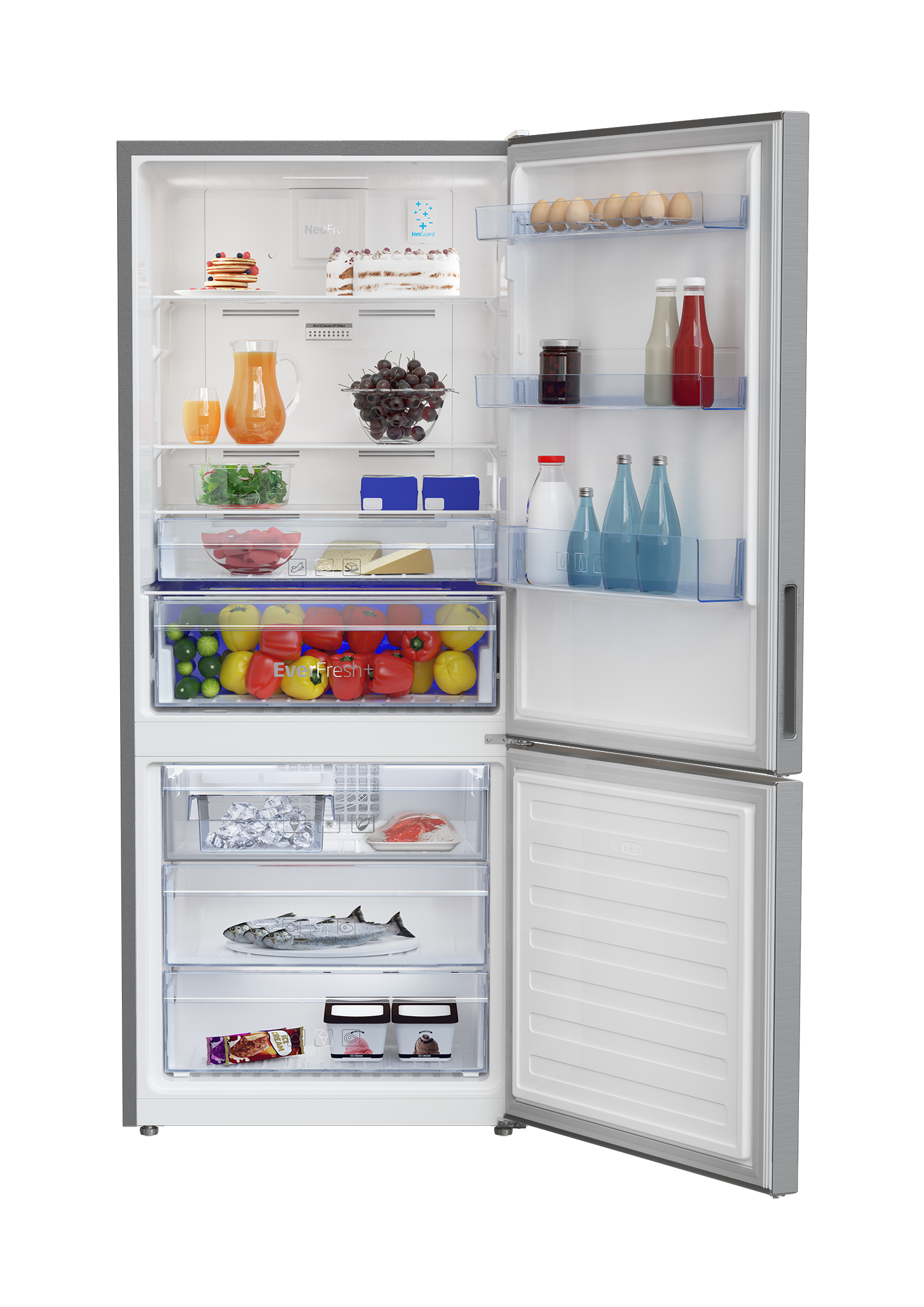 Fridge Freezer (Freezer Bottom, 70 cm) | RCNT415E50VZP | BEKO