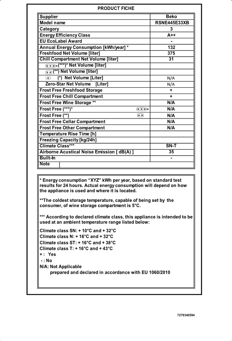 Réfrigérateur 1 porte BEKO RSNE445E33XBN Inox, refregirateurs 1 porte