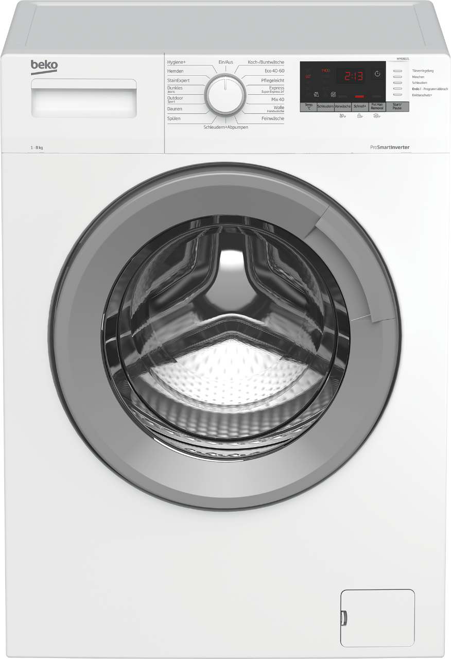 Freistehende Waschmaschine (8 U-Min) kg, | | WMO8221 BEKO 1400