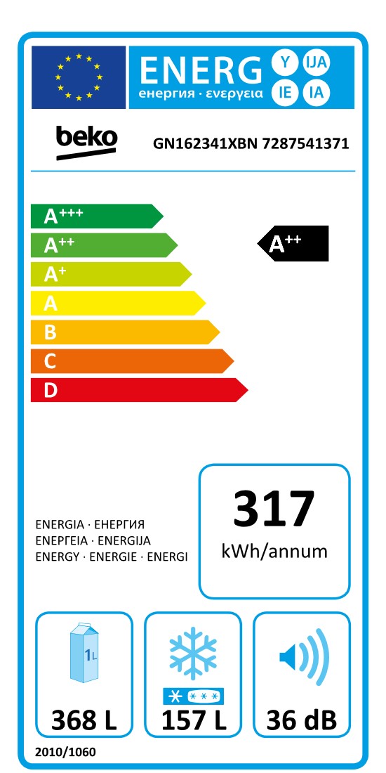 Beko Frigorifero Frigo Multidoor 4 Porte Libera Installazione No Frost  Classe Energetica F Capacità 572 Lt Colore Inox GN1416231ZXN GN1416231ZXN  Ferlegno