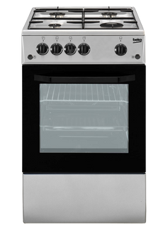 Franco Arredamenti - Cucina Mira composizione cm.195 x h. 216 con top  laminato elettrodomestici Beko : Forno Nero Statico,Piano cottura inox 4  fuochi a gas, lavello 1 vasca inox ,cassettiera 45, cappa