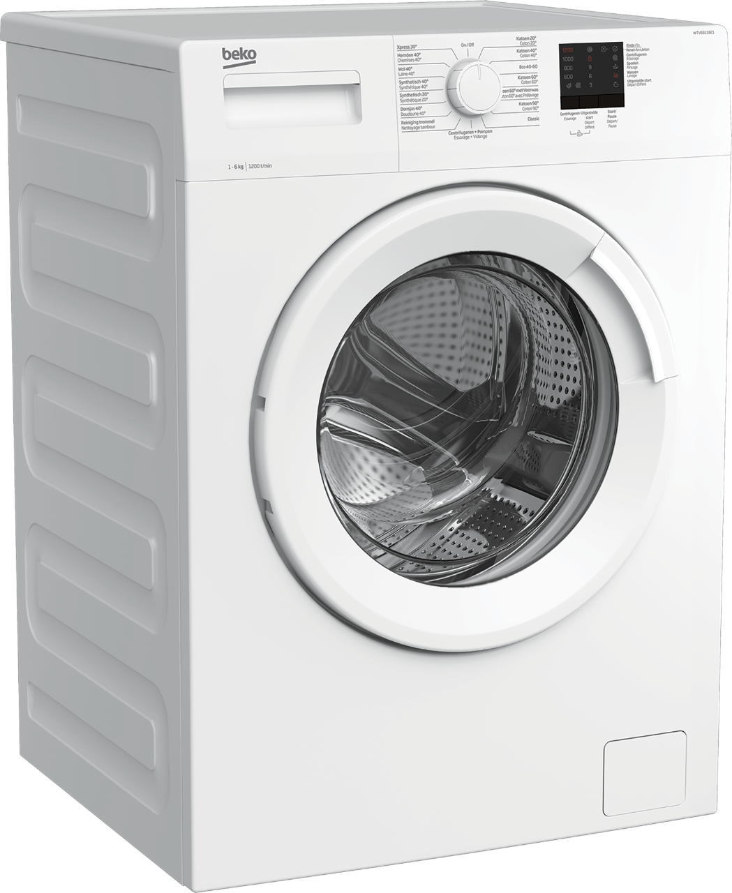 Beneden afronden Monet Gedeeltelijk Vrijstaande Wasmachine (6 kg, 1200 rpm) | WTV6611BC1 | BEKO