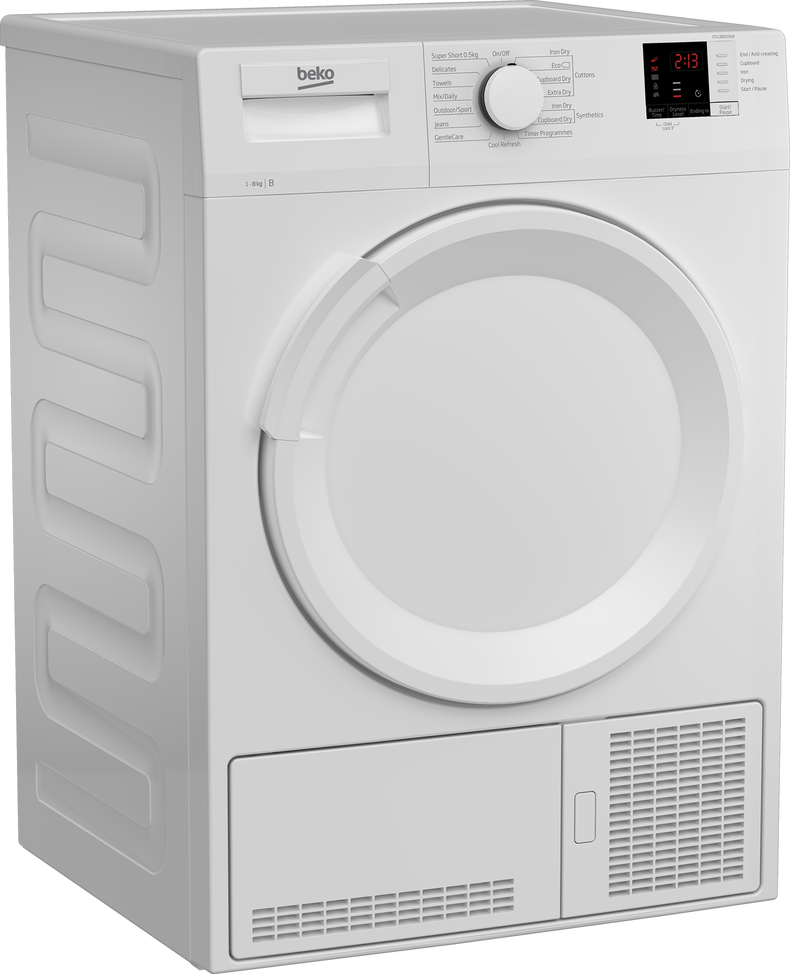 Tumble Dryer (Condenser, 8 kg) | DTLCE81031W | BEKO