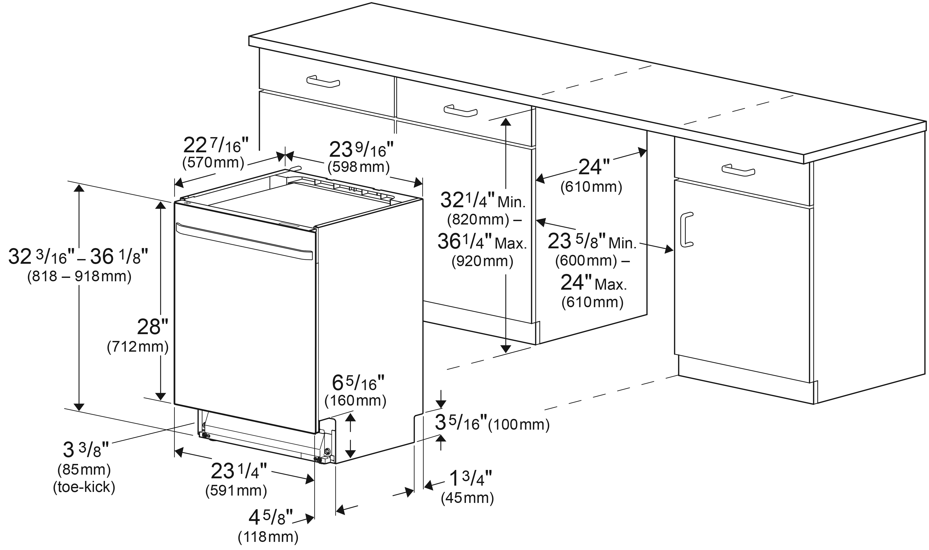 DDN25402X Full Size Dishwasher with (14 place settings, 48.0 BEKO